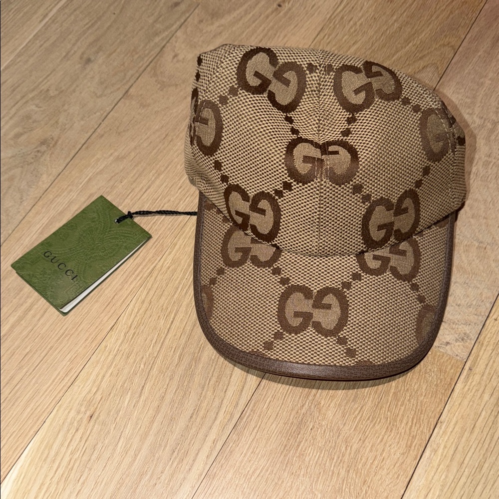 Gucci Tan and Brown Monogram Cap